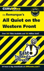 book CliffsNotes on Remarque's All Quiet on the Western Front