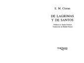 book De lágrimas y Santos