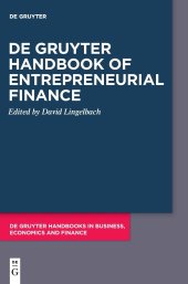 book De Gruyter Handbook of Entrepreneurial Finance