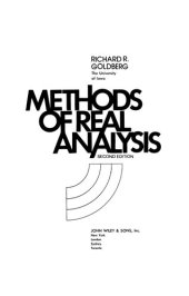 book Methods of Real Analysis w/ Table of Contents