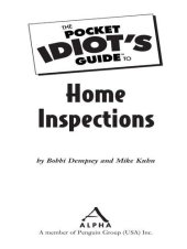 book The Pocket Idiot's Guide to Home Inspections