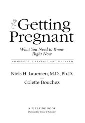 book Getting Pregnant: What Couples Need to Know Right Now