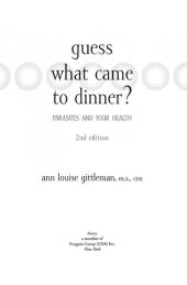 book Guess What Came to Dinner?: Parasites and Your Health