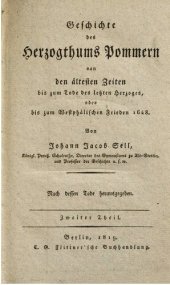 book Geschichte des Herzogthums Pommern: Von den ältesten Zeiten bis zum Tode deslLetzten Herzoges, Oder bis vum Westphälischen Frieden 1648