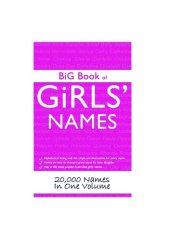 book Big Book of Girls' Names: 20,000 Names in One Volume