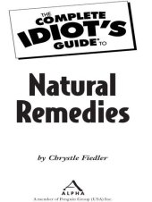 book The Complete Idiot's Guide to Natural Remedies