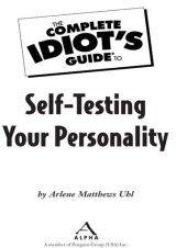 book The Complete Idiot's Guide to Self-Testing Your Personality