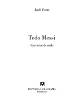 book Todo Messi: Ejercicios de estilo