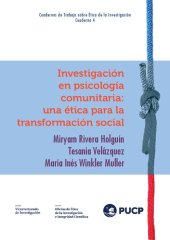 book Investigación en psicología comunitaria: una ética para la transformación social