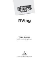 book The Complete Idiot's Guide to RVing