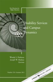 book Disability and Campus Dynamics: New Directions for Higher Education, Number 154