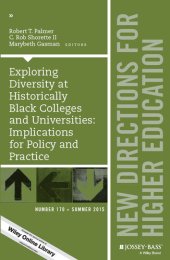 book Exploring Diversity at Historically Black Colleges and Universities: Implications for Policy and Practice: New Directions for Higher Education, Number 170