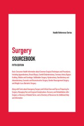 book Surgery Sourcebook: Health Reference Series