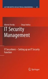 book IT Security Management: IT Securiteers - Setting up an IT Security Function 