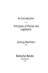 book An Introduction to the Principles of Morals and Legislation