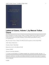 book The Letters of Cicero