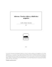 book Teoria crîtica y Dialectica negativa