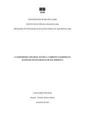 book A comunidade universal pacífica: o direito cosmopolita kantiano em seu projeto de paz perpétua