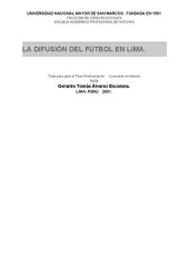 book La difusión del fútbol en Lima