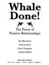 book Whale Done!: The Power of Positive Relationships