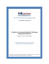 book A Model for Assessing the Quality of MarketingManagement Education