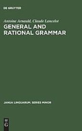 book The Port-Royal Grammar - General and Rational Grammar