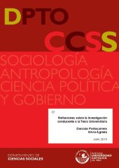 book Reflexiones sobre la Investigación conducente a la Tesis Universitaria