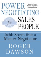 book Power Negotiating for Salespeople: Inside Secrets from a Master Negotiator