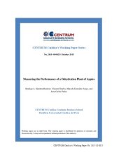 book Measuring the Performance of a Dehydration Plant of Apples