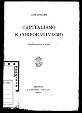 book Capitalismo e Corporativismo