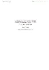 book Asociaciones de mujeres de sectores medios-altos y altos de Lima