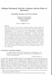 book Dialogue Disrupted - Derrida, Gadamer And The Ethics Of Discussion