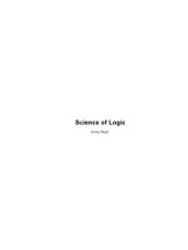 book Science Of Logic 