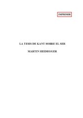 book La tesis de Kant sobre el ser