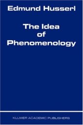 book The Idea of Phenomenology