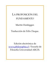 book La proposicion del fundamento