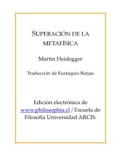 book Superaciôn de la metafîsica