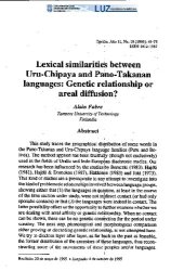 book Lexical similarities between Uru-Chipaya and Pano-Takanan languages: Genetic relationship or areal diffusion?