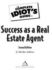 book The Complete Idiot's Guide to Success as a Real Estate Agent