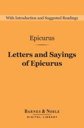 book Letters and Sayings of Epicurus