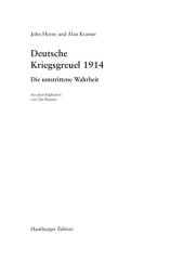 book Deutsche Kriegsgreuel 1914. Die umstrittene Wahrheit