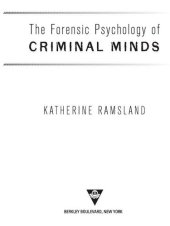 book The Forensic Psychology of Criminal Minds