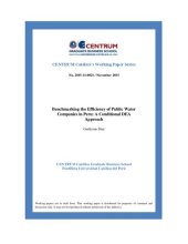 book Benchmarking the Efficiency of Public Water Companies in Peru: A Conditional DEA Approach