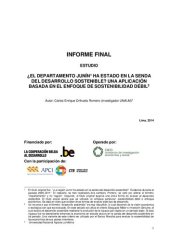 book NFORME FINAL ESTUDIO ¿EL DEPARTAMENTO JUNÍN HA ESTADO EN LA SENDA DEL DESARROLLO SOSTENIBLE? UNA APLICACIÓN BASADA EN EL ENFOQUE DE SOSTENIBILIDAD DÉBIL