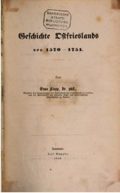 book Geschichte Ostfieslands von 1570-1751