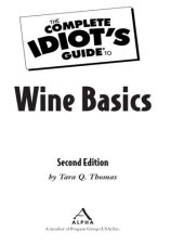 book The Complete Idiot's Guide to Wine Basics