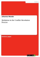 book Mediation in the Conflict Resolution Process