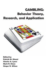 book Gambling: Behavior Theory, Research, and Application