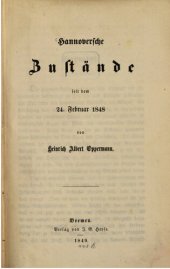 book Hannoversche Zustände seit dem 24. Februar 1848