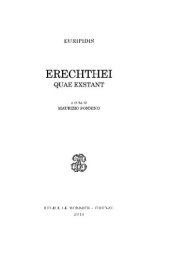 book Euripidis. Erechthei quae exstant